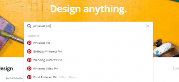 pinterest pin option in Canva