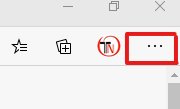 Microsoft Edge three dot option