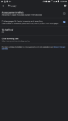 Privacy settings on Chrome 